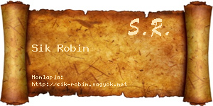 Sik Robin névjegykártya